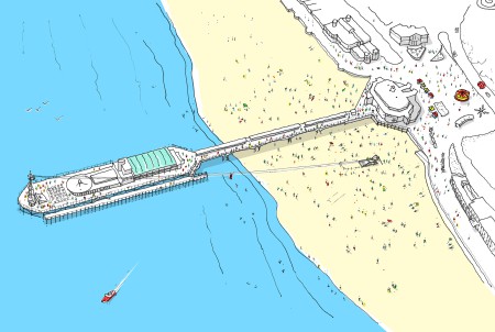 Pier Aerial Illustration