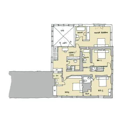 Kingston Mill House Floorplan Sketch 2