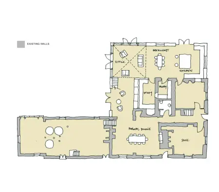 Kingston Mill House Floorplan Sketch